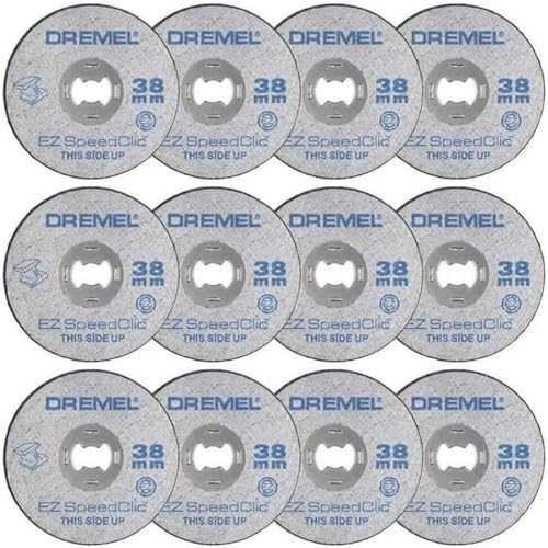 Dremel Ez Speedclic Sc456B Metal Cutting Wheel 12-Pack, Dischi Da Taglio Con 38 Mm Di Diametro Per Utensili Rotativi E Smerigliatrice Da Pavimento