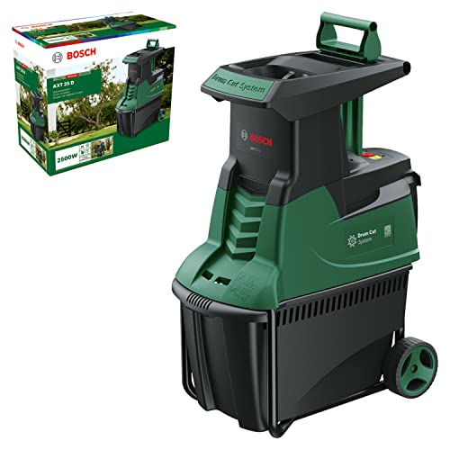 Bosch Home And Garden Biotrituratore Silenzioso Axt 25 D (2500 W; Idoneo Per Legno Resistente E Arbusti Spinosi; Cesto Di Raccolta Integrato Da 53 L;