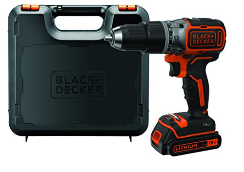 Black+Decker Bl188K-Qw Trapano Avvitatore Brushless Con Percussione, Arancione, Nero, 1 Batteria