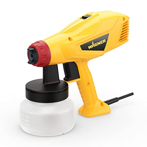 Wagner Pistola A Spruzzo Wood And Metal Sprayer W 125, Per Smalti E Velature- Ambiente Interno/Esterno, Resa 5 M2-10 Min, Giallo, Nero, Rosso, Capacit