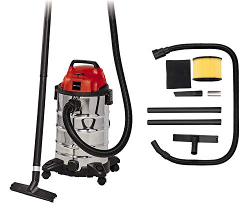 Einhell Tc-Vc 1930 S Bidone Aspira Solidi E Liquidi (1500 W, Depressione 190 Mbar, Vano 30 L, Bocchetta Scarico Liquidi)
