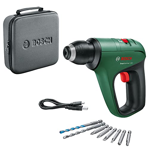 Bosch Home And Garden Martello Perforatore A Batteria Easyhammer 12V (Con Da 12 V, Per Avvitatura, Foratura E Tassellatura, Borsa)