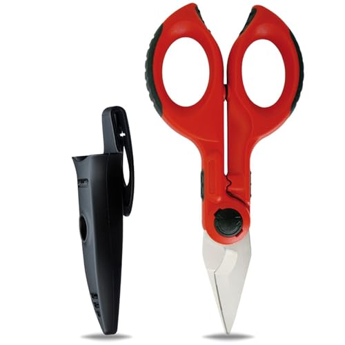 Intercable 16020-F1 3 In 1 Forbice Per Elettricisti, Tagliare, Spellare, Crimpare, F1, Rame , Rosso