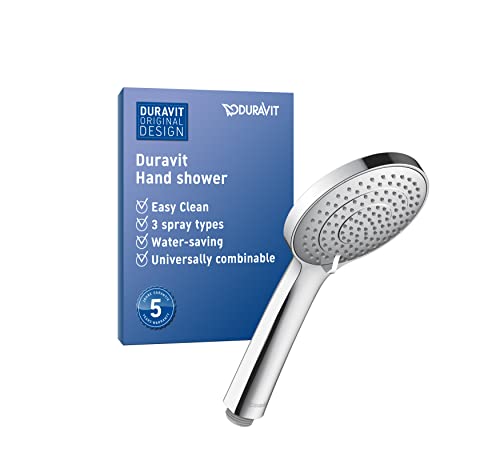 Duravit Universal Doccetta A Mano, Doccia Con 3 Tipi Di Getto (Rain, Intense Rain, Soft Rain), Doccia A Mano Rotonda (Ø 110 Mm), Doccetta Con Funzione
