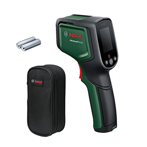 Bosch Termometro A Infrarossi Advancedtemp, Da -30 °C A +500 °C, Con Rilevamento Integrato Ponte Termico E Muffa E Display Led Per Un'Interpretazione