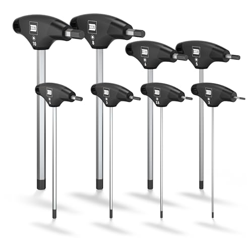 Inbus® 70129 Set Chiavi A Brugola Con Impugnatura A T 8Pz, 2–10Mm, Con Hybridtouch — Made In Germany