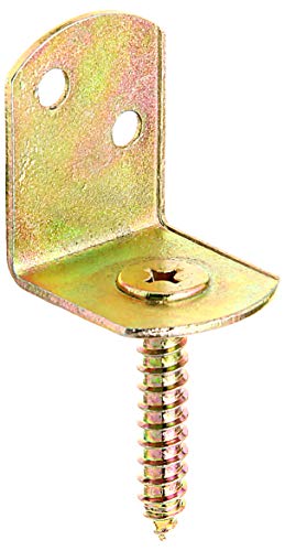 Alberts 212209 Supporto Per Recinzioni Paravento A L | In Varie Versioni | Zincato Giallo | Altezza Totale 83 Mm | Set Da 24