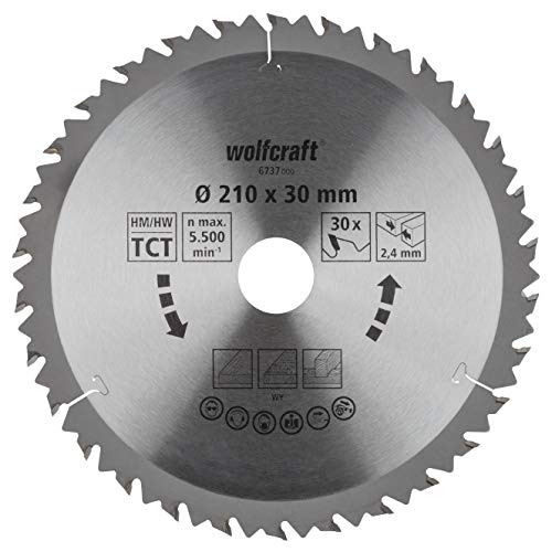 Wolfcraft Lama Per Seghe Circolari Manuali Tct, Serie Marrone I 6737000 I Tagli Rapidi, Grossolani