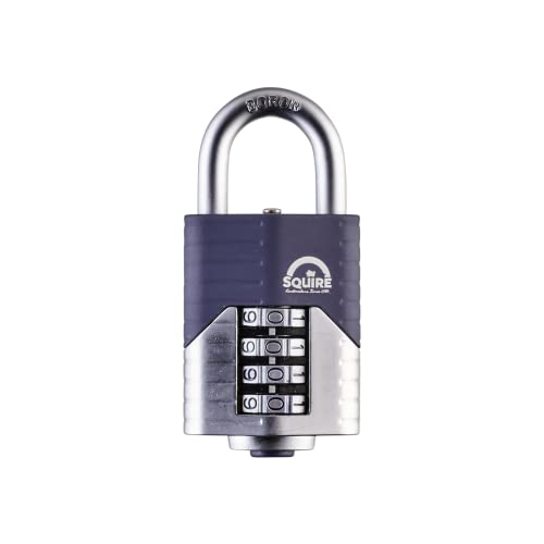 Lucchetto Pesante Squire (Vulcan Combi 50) - Grillo Aperto Più Duro - Lucchetto Vulcan A 4 Ruote - Lega Di Acciaio Fuso Per Resistenza Alla Corrosione