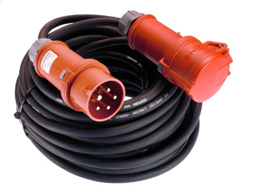 As - Schwabe 61335 Prolunga Cee, Nero, 5M H07Rn-F 5G6, 400V/32A/5Poli, 5 M