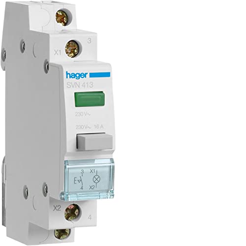 Pulsador Con Enclavamiento Y Piloto Luminoso Color Verde 1Na, 16A, 250V