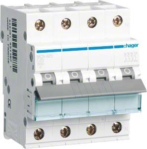 Hager Mcn625 Interruttore Di Protezione Del Cavo, Set Di 3 Pezzi
