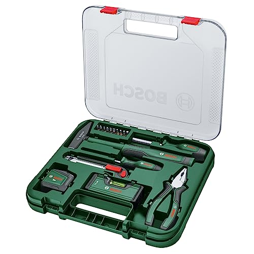 Bosch Home And Garden Set Universal Di Utensili Manuali Da 17 Pezzi (Versatile Set Di Utensili Per Lavori Di Riparazione Nel Fai Da Te A Casa)