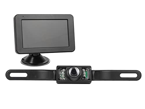 Eufab 1717245 16256 - Sistema Di Video Radiocomandato Per Auto, Con Ventosa, Portatarga, Colore: Nero