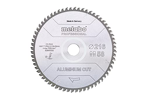 Metabo Werkgmbh 628443000 - Taglierina In Alluminio, 216 X 30 58 Fz/Tz, 5° Neg