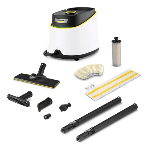 Kärcher Sc 3 Deluxe Easyfix Pulitore A Vapore, Versione Bianca, Pressione 3,5 Bar, Riscaldamento 30 Sec, Potenza 1.900 W, Area Di Lavoro 75 M², Serbat
