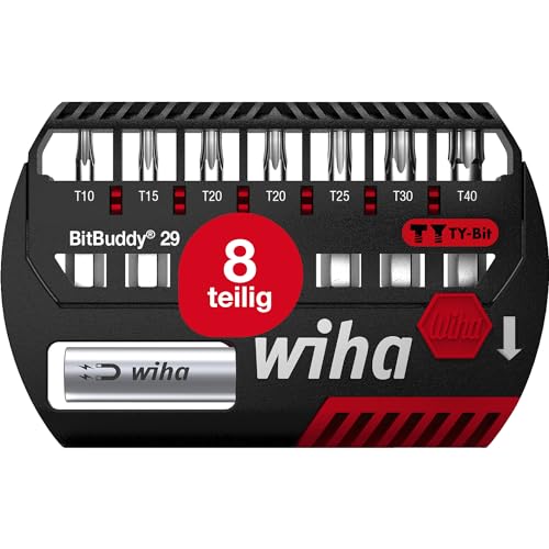 Wiha Juego De Bits Bitbuddy®, Bits En Ty De 29 Mm Torx®, De 9 Unid. De 1/4" C6,3 (42136)