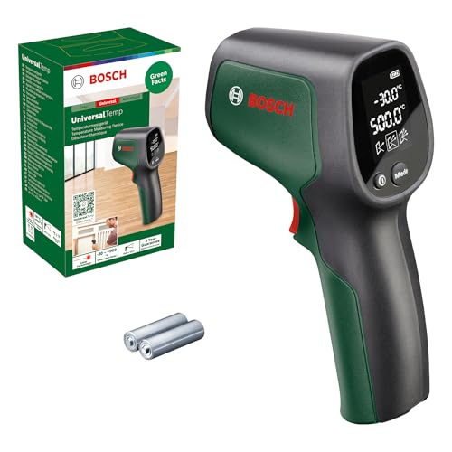 Bosch Home And Garden Termometro A Infrarossi Universaltemp (-30 °C...+500 °C, Misurazione Facile E Precisa, 3 Gruppi Di Materiali Predefiniti, In Car
