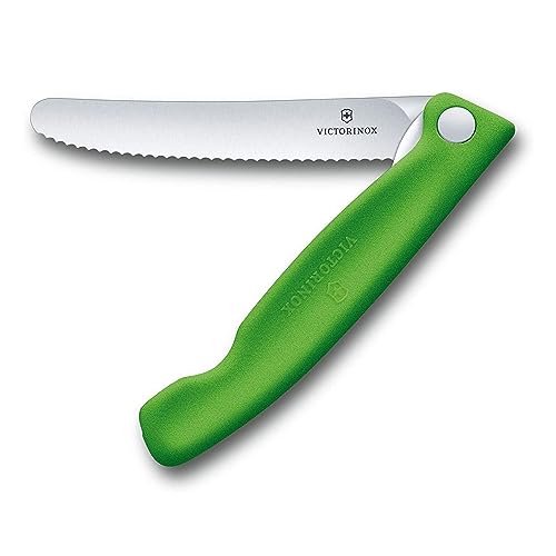 Victorinox Swiss Classic, Coltello Da Verdura Pieghevole Con Lama In Acciaio Inox E Manico In Plastica, Verde