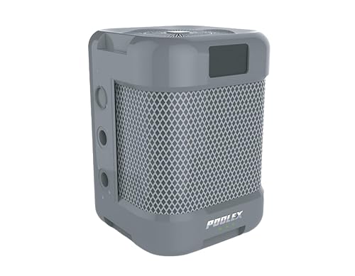 Poolex - Pc-Qbc090 - Pompa Di Calore Q - Line 9 Full Inverter 9Kw - 40-50 M3 - Modalità Eco Silenzioso - 20 Dba - Led Indicativo, Grigio