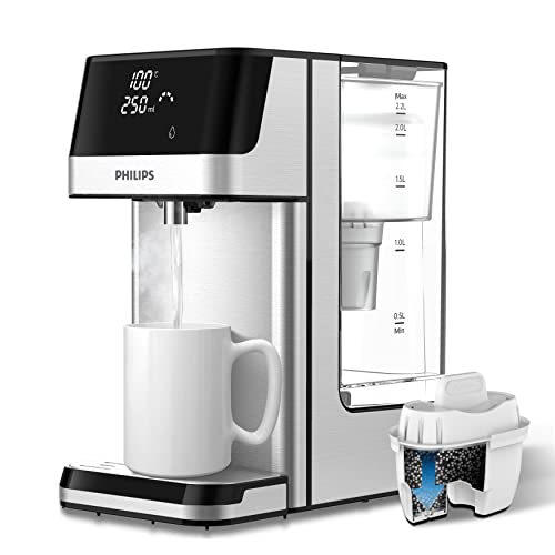 Philips Stazione D'Acqua, Dispenser Per Acqua Calda Filtrata, Capacità 2,2 L, 6 Impostazioni Di Temperatura, Touch Screen