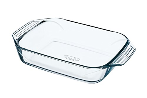 Pyrex 406B000/6146 Teglia Rettangolare Con Vetro Borosilicato, Trasparente, 27 X 17 X 6 Cm