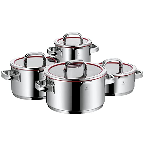 Wmf Function 4 Batteria Pentole 4 Pezzi, Coperchio 4 Funzioni, Acciaio Inox, Adatta A Induzione, Made In Italy