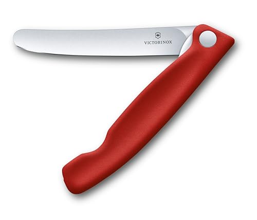Victorinox Swiss Classic, Coltello Da Verdura Pieghevole, Lama Dritta, Lavabile In Lavastoviglie, 11 Cm, Colore Rosso