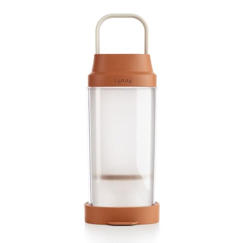Lékué 8420460013099 Contenitore Per Bevande Vegetali Domestiche, 1000 Millilitri, Plastica, Marrone