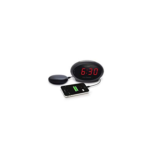 Geemarc Sbt600 - Sveglia Per Non Udenti E Dormiglioni Pesanti Con Allarme Super Forte, Cuscino Vibrante E Funzione Snooze - Porta Di Ricarica Usb - Ve