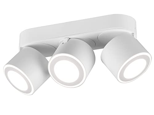 Trio Leuchten Taurus 652910331 - Lampada Da Incasso A Soffitto, In Metallo Bianco Opaco, 3 X 3,5 Watt + 3 Led Da 1,5 Watt