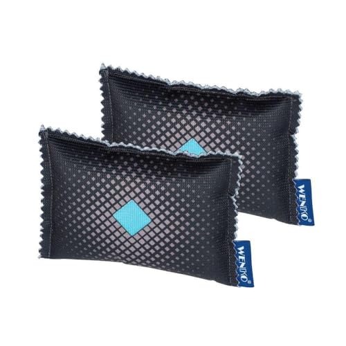 Wenko Deumidificatore Per Auto 120 G 2 Pezzi - Set Di 2 Deumidificatori Per Ambiente, Gel Di Silice, 9 X 2 X 12.5 Cm, Bianco