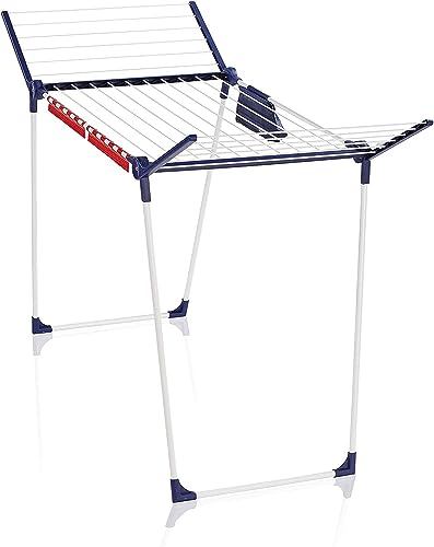Leifheit Pegasus 180 Solid Plus Stendibiancheria, Stendino Allungabile Ali Pieghevoli, Stendibiancheria Estensibile Interni-Esterni Con Porta Mollette