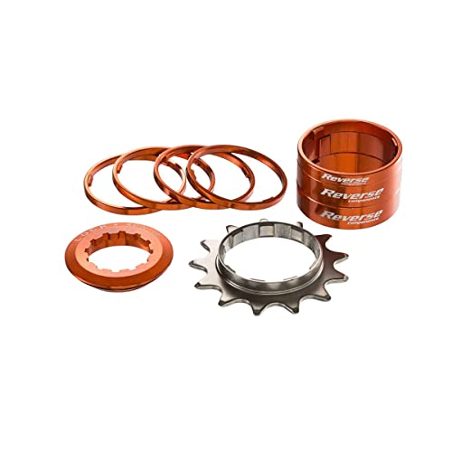 Kit Single Speed Con Pignone 13 Denti Reverse Components Colore Arancione