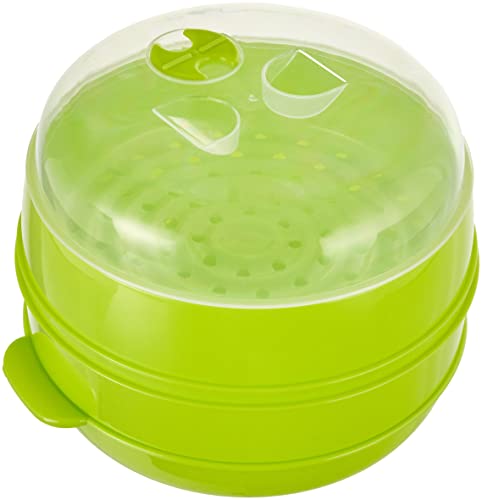 Innovagoods Vaporiera Doppia Per Microonde, Verde, 22 X 12/17 Cm, 12 Unità