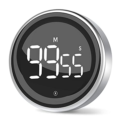 Liorque Timer Da Cucina, Digitale Timer, Magnetico Timer Con Conto, 2 Livelli Di Luminosità, 3 Livelli Di Volume, Display A Led, Per Cucinare, Uovo, P