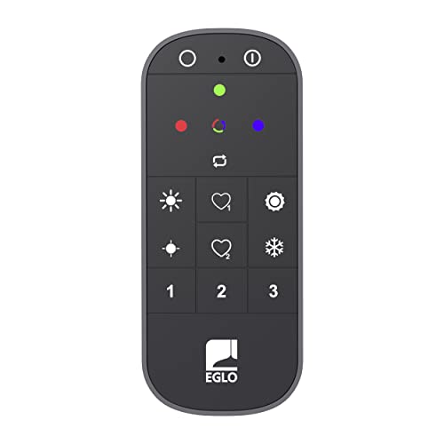 Eglo Connect.Z Smart Home Telecomando 2.0, Zigbee, Accessorio Per Luci Eglo Connect.Z In Plastica Nera E Grigia, A Batteria