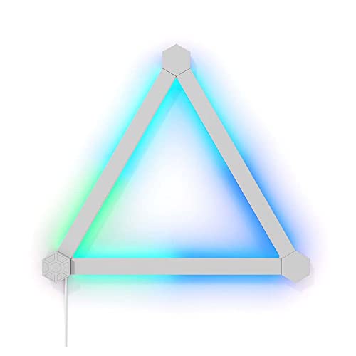 Nanoleaf Lines 60 Degrees Expansion Pack, 3 Barre Led Aggiuntivi Rgbw Smart Modulari - Applique Da Parete Interno Modulari, Luci Led 16M Colori Wifi, 