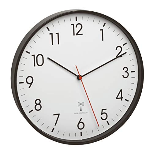 Tfa Dostmann Orologio Da Parete Analogico Radiocomandato 60.3537.01 Con Struttura In Metallo, Plastica, Nero