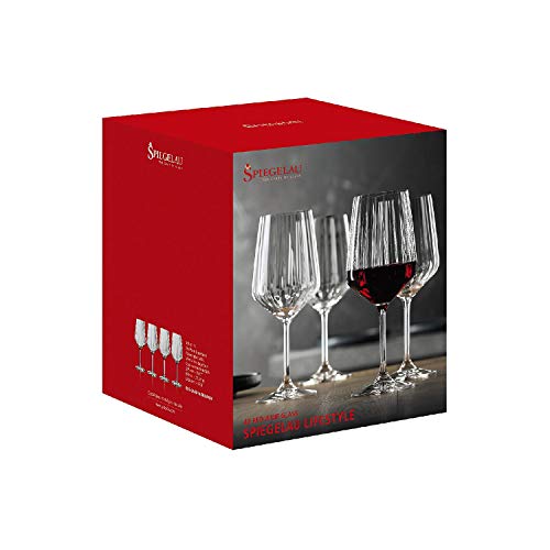 Spiegelau & Nachtmann 4450171 Set Di 4 Calici Da Vino Rosso, In Vetro Di Cristallo, 630 Ml