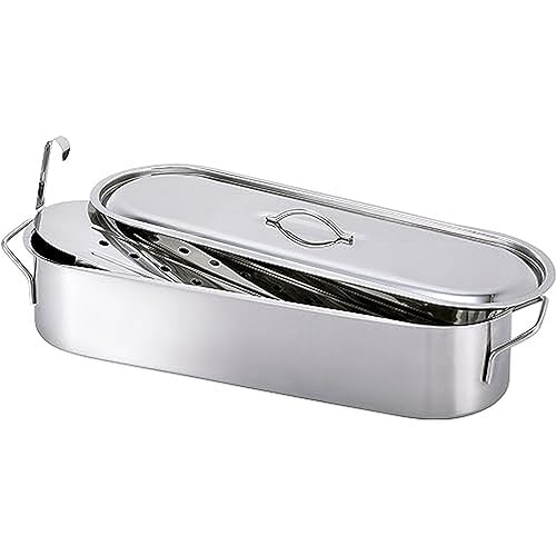 Beka 14700024 - Pesciera In Acciaio Inox Con Griglia, Adatta A Tutti I Fornelli E Induzione, Diametro: 50 Cm