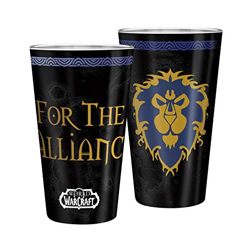World Of Warcraft For The Alliance Unisex Bicchiere Nero/Rosso Vetro