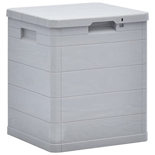 Vidaxl Baule Da Giardino In Plastica Cassa Contenitore Portaoggetti Attrezzi Scatola Arredo Per Interni Esterni 90 L Grigio Chiaro