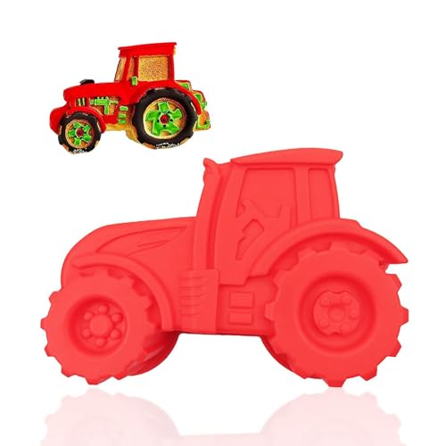 Stampo Per Torta Trattore Stampo Silicone Trattore 3D Per Festeggiare I Compleanni Bambini, Per Preparare Torte, Pane, Cioccolatini, Dolci, Budini (Ro