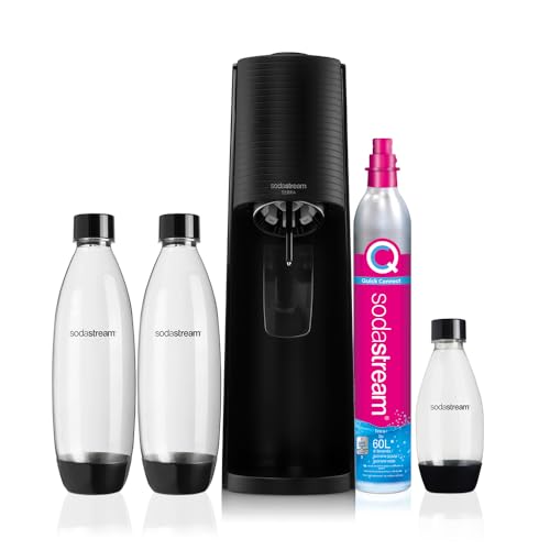 Sodastream Terra Megapack, Gasatore D’Acqua Per Trasformare L’Acqua In Acqua Frizzante, 28,8 X 19.5 X 43.6, Nero