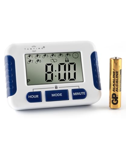 Tabtime Timer (Istruzioni In Italiano), Promemoria Farmaci Essenziale, Pill Timer Per Pillole E Farmaci Per Parkinson - Fino A 8 Timer Audio Al Giorno