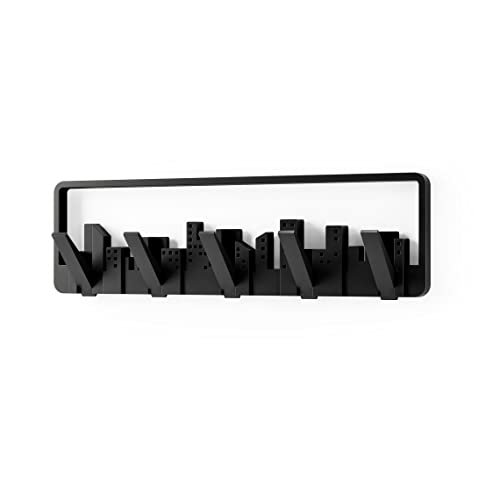 Umbra Dpe4374103 - Appendiabiti Da Parete, In Plastica, 49,8 X 2,5 Cm, Colore: Nero