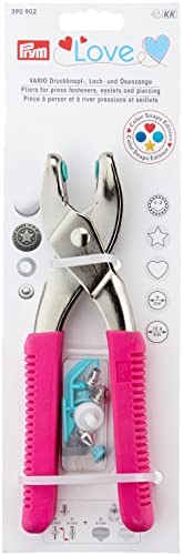 Prym 390902 Love Pinza Vario Rosa Scuro + Att. Color Snaps Pinze, Nylon, Taglia Unica