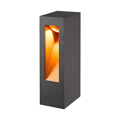 Lampada Led Da Esterni 'Jenke' (Moderno) Colore Nero, In Alluminio (1 Luce, Lampadina Inclusa) Di Lucande | Lampioncino, Paletto Luminoso, Lampada Da 