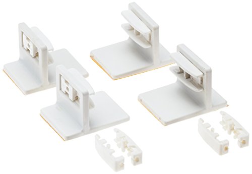 K-Home Set Di 4 Supporti Adesivi Per Il Fissaggio Di Tende Plissettate Sul Telaio Della Finestra, 4 X 3 X 2,5 Cm